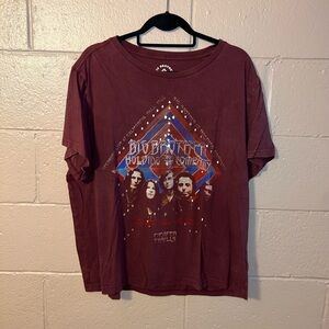 Lucky Brand Burgundy Graphic Tee